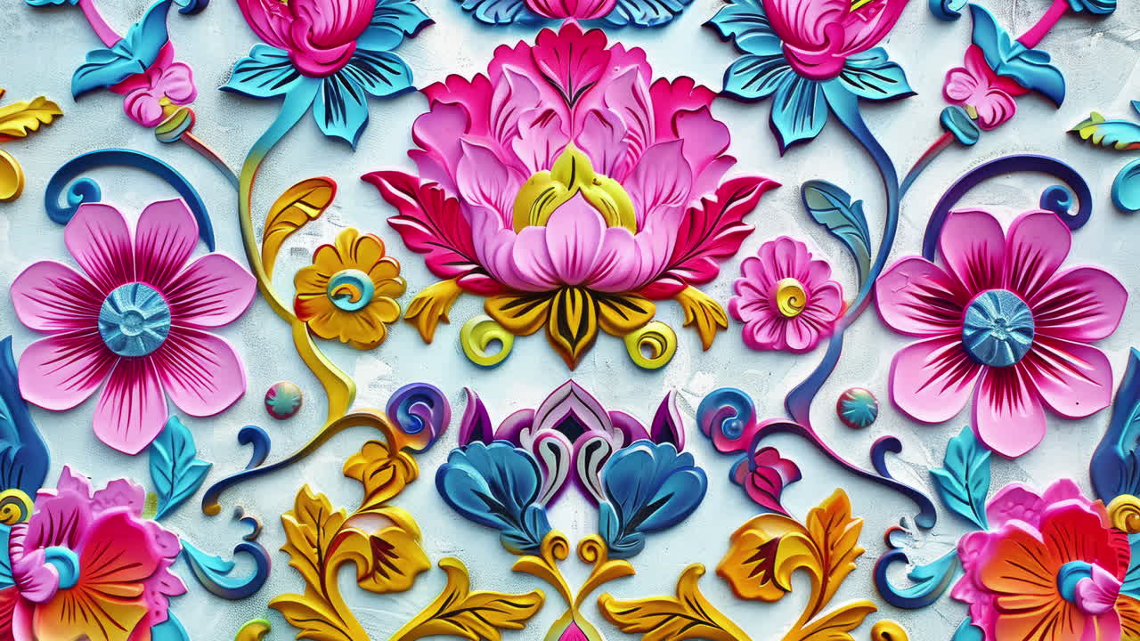 꽃과 함께 만든 벽지