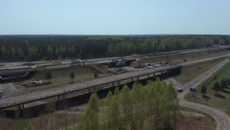 Imágenes-Aéreas-De-La-Construcción-De-Carreteras-En-Letonia