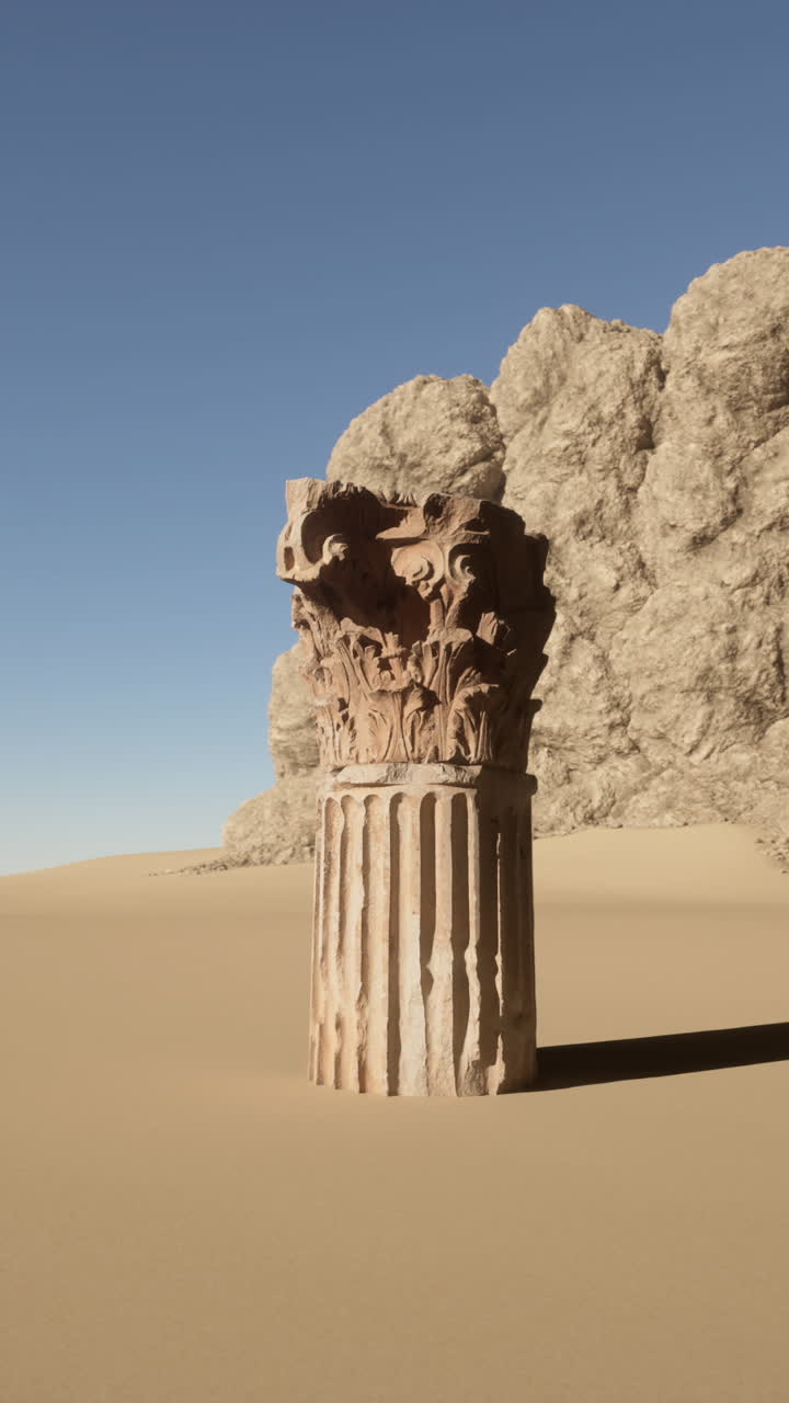 antigua columna en el desierto