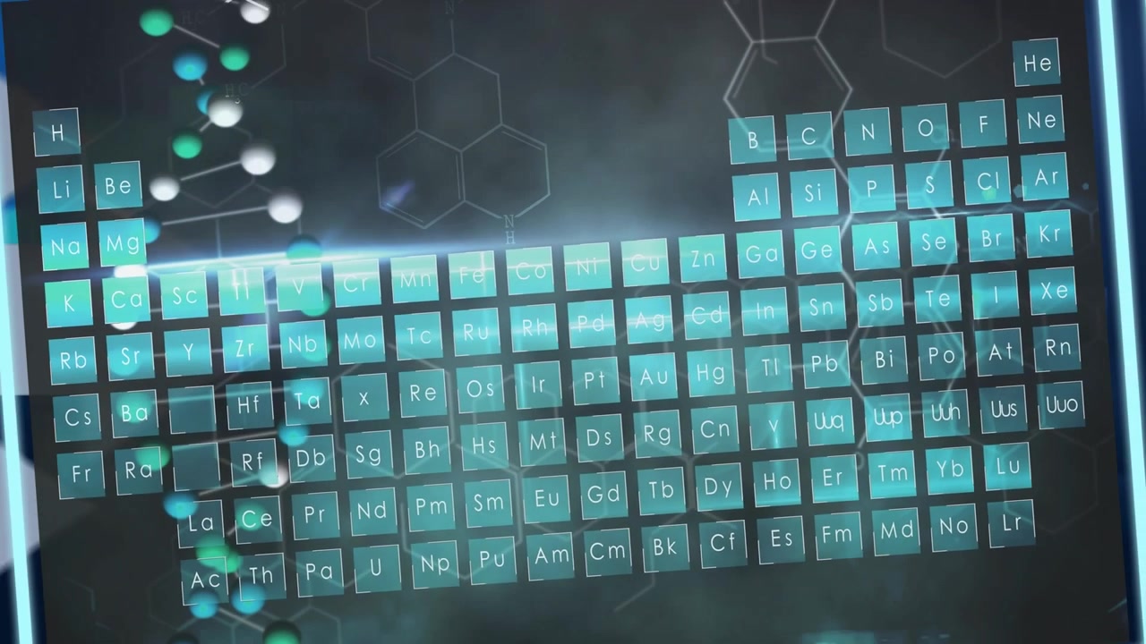 Digital Animation of Periodic Table of Elements with Molecular Structure
