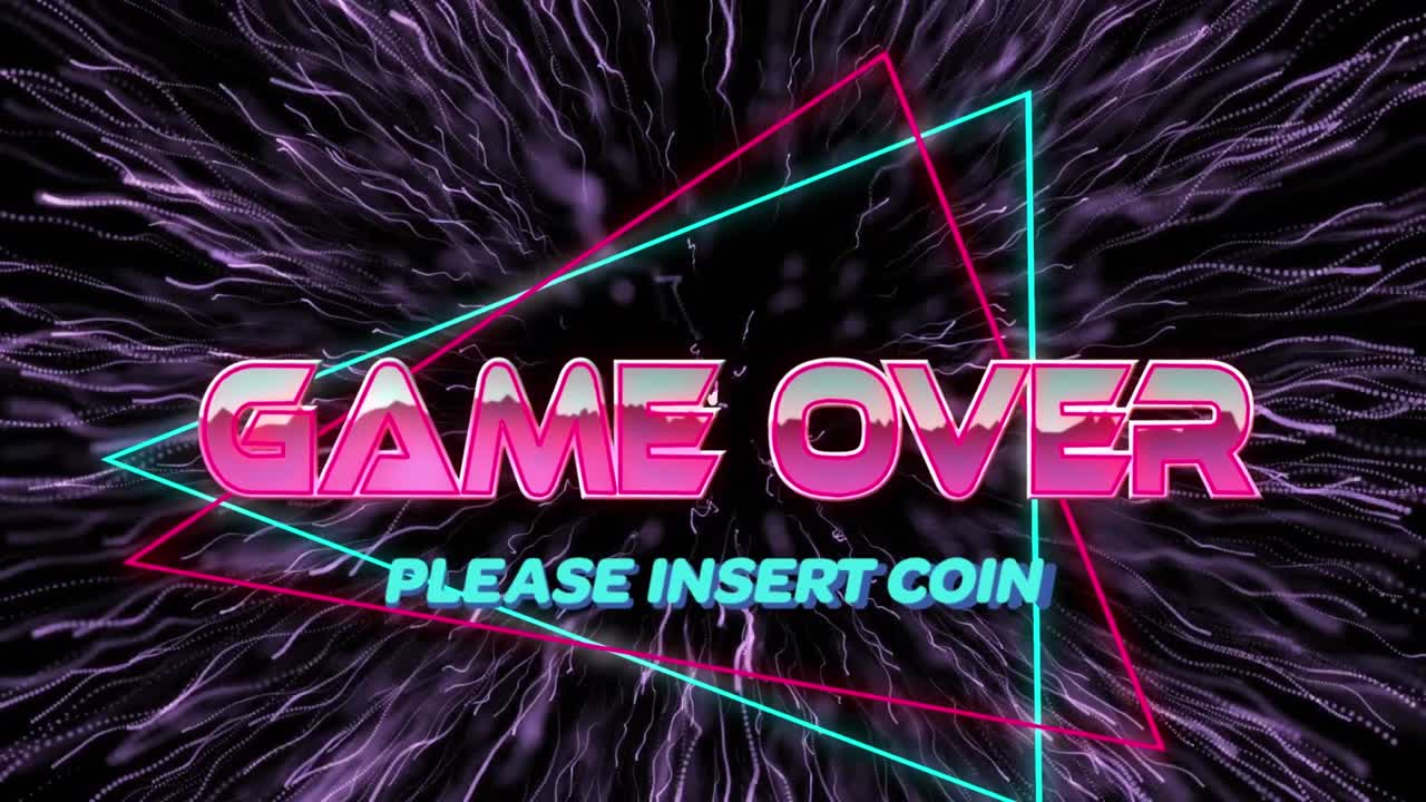 게임의 애니메이션, 텍스트, 기하학적 움직이는 모양, 불꽃놀이