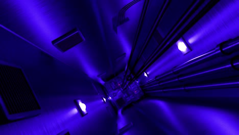 el eje del ascensor el eje del elevador la bóveda del búnker la maquinaria nuclear segura 4k