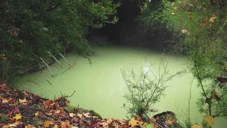 Actividad-Geológica-Paisaje-Volcánico,-Piscina-Caliente-Verde