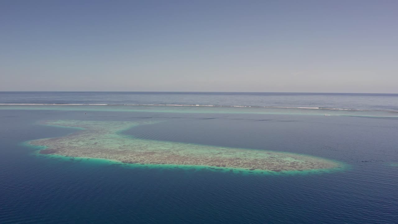 Stunning Aerial Drone Footage of the Coral Reef and Lagoon in Tahiti French Polynesia