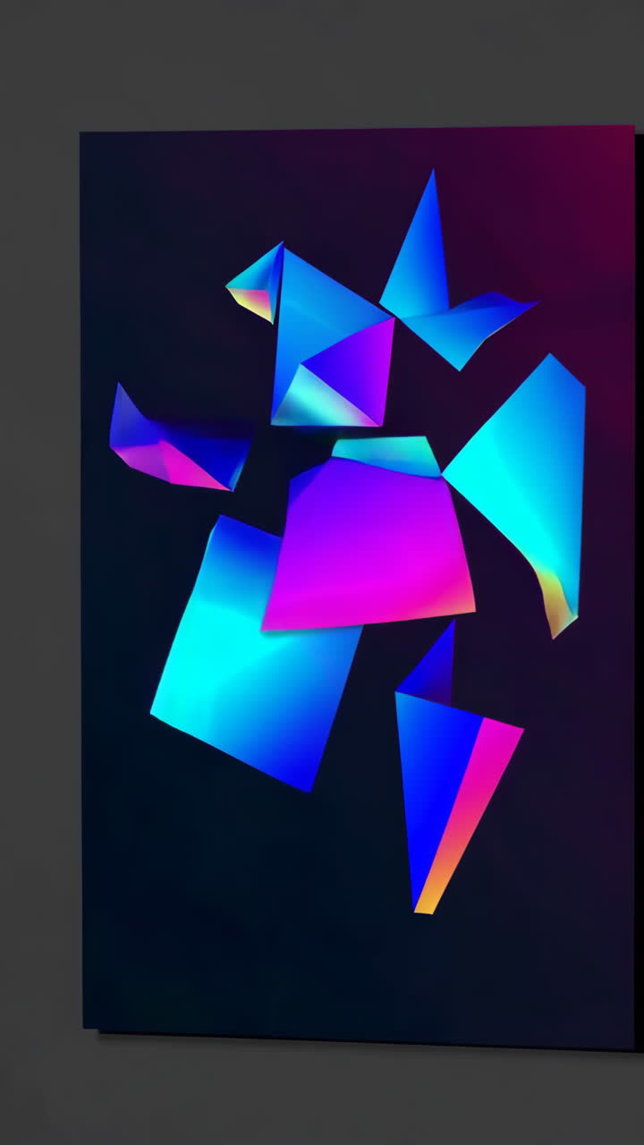 Abstract Geometric Shapes with Vibrant Gradient Colors