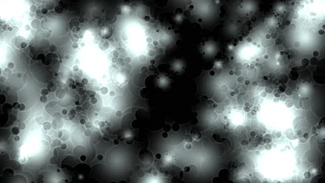 simulación molecular con moléculas que aparecen y desaparecen y recogen energía resultando en whiteout