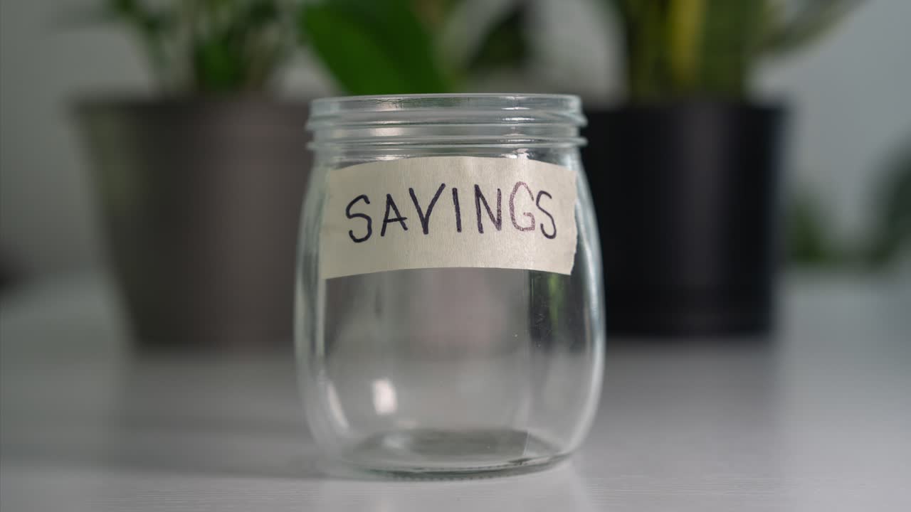 Time-lapse Saving Money Concept