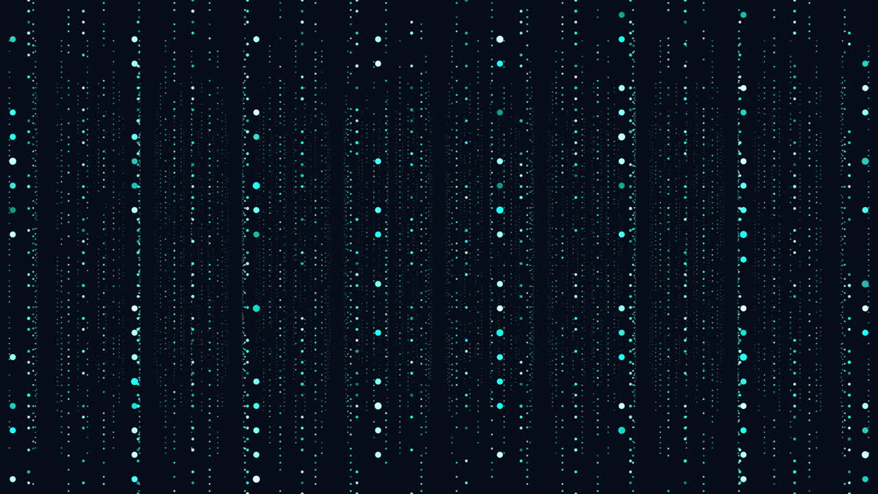 Random small dots in lines on dark space