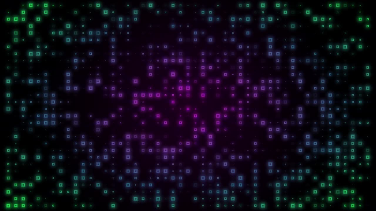 4k objetivo cuadrado gadget forma parpadeante de partículas fondo de animación gráfica