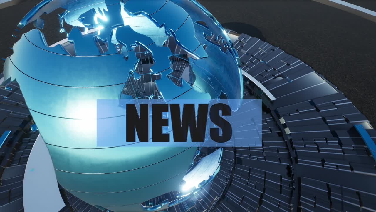 el bucle de fondo de las noticias mundiales en 3d