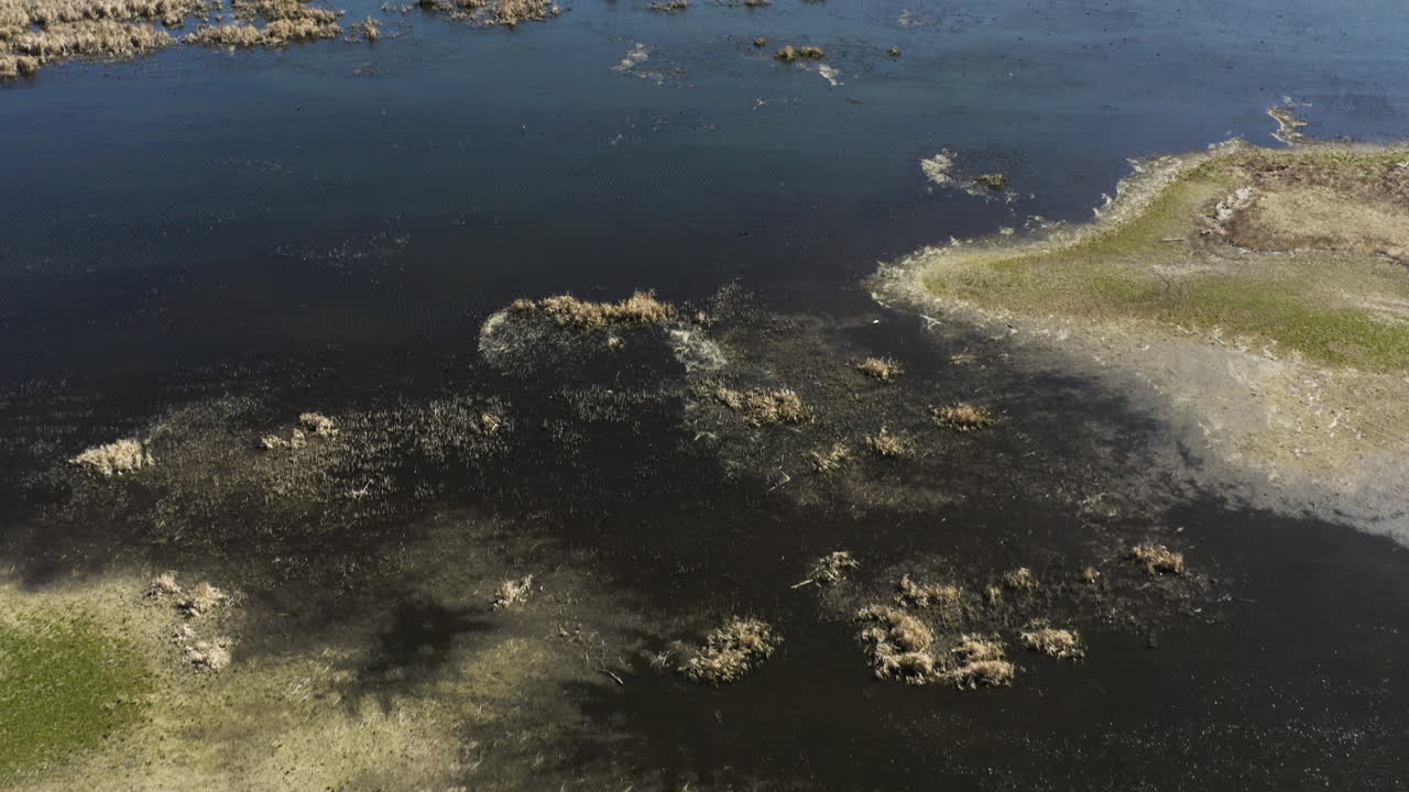 powell slough humedales del lago utah en orem, establecimiento de inclinación aérea