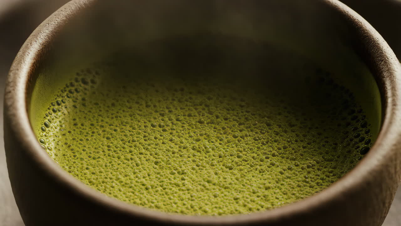 Matcha Tea in a Bowl
