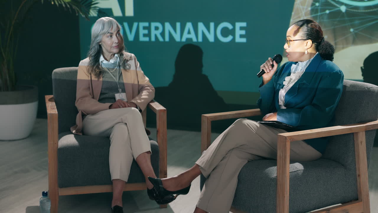 Women discussing AI Governance