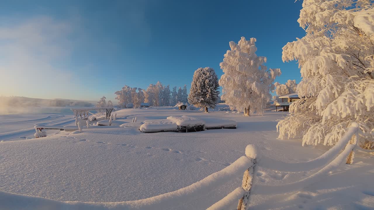 Suomen talvimaisema, elämää Lapissa, napapiiri, eeppisiä paikkoja.