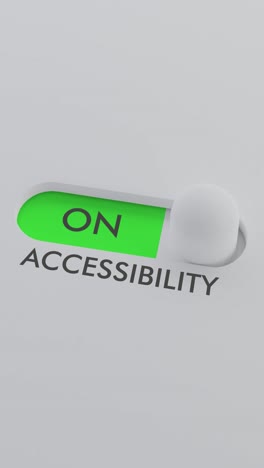 switching on the accessibility switch vertical video