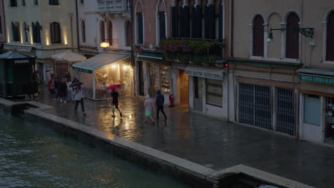 rainy night in venice