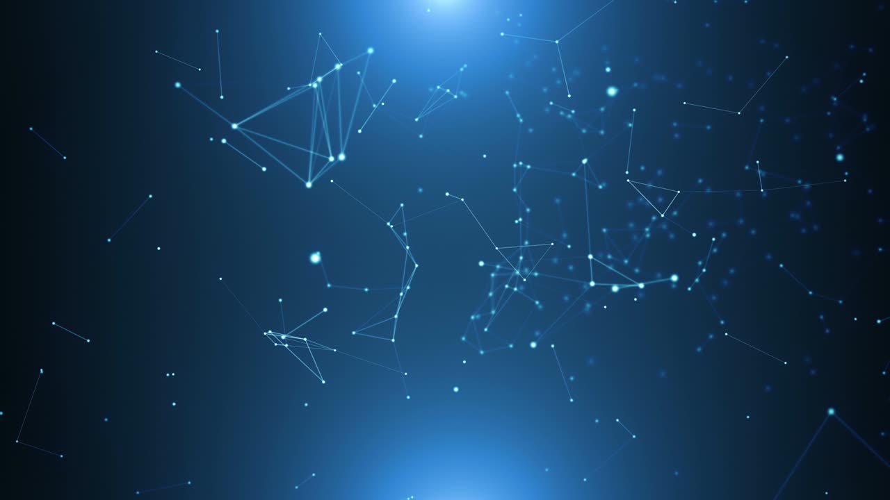 Connected blue data network 4K seamless loop