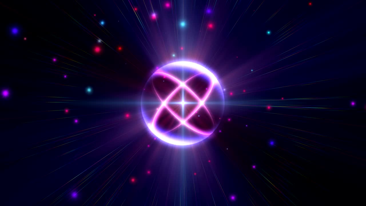 pulso de rayos de luz estelar atómico 4k