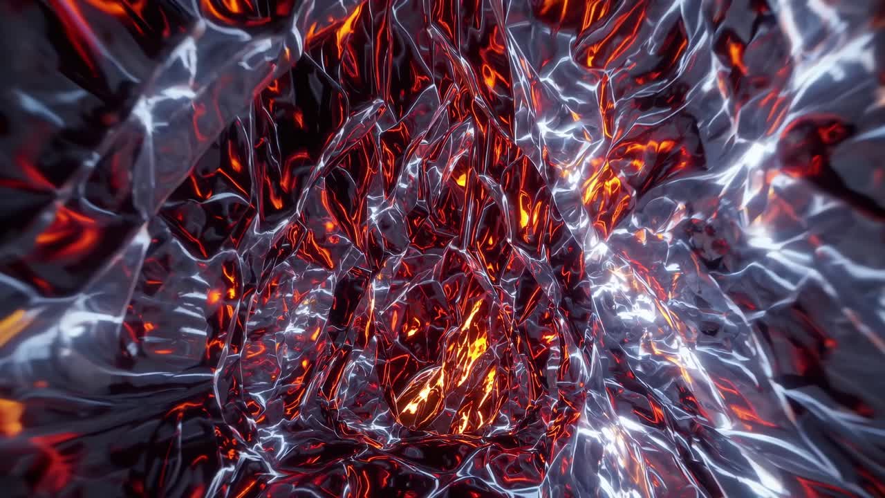 Abstract Lava Cave Tunnel