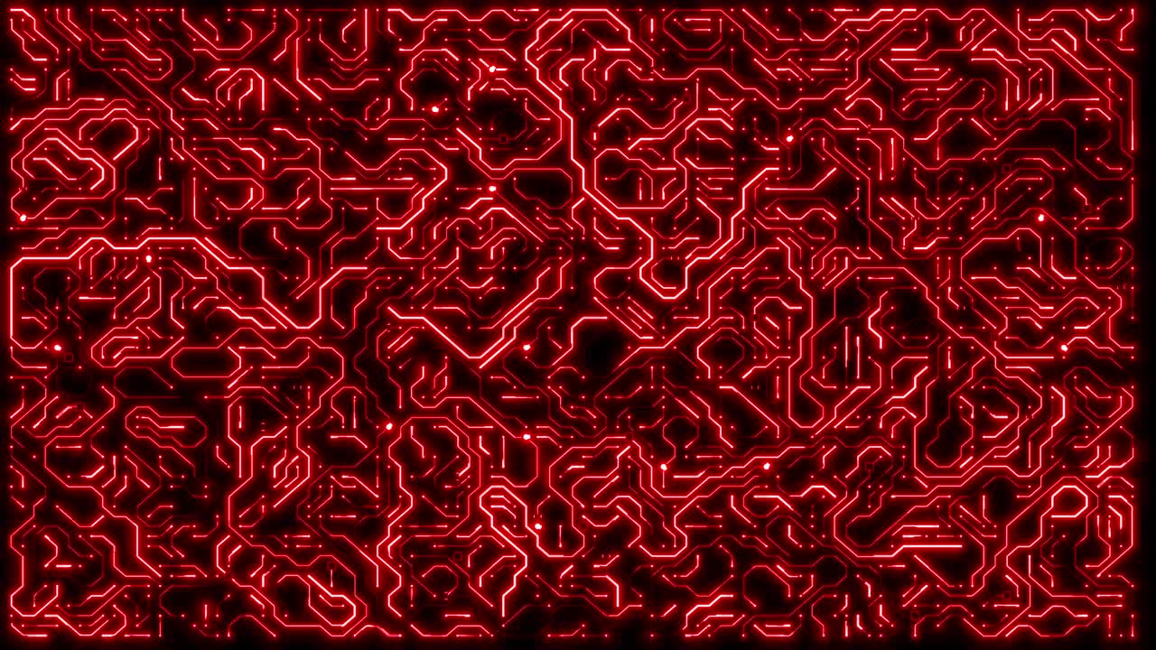 círculo denso rojo brillante animación de la placa base de bucle