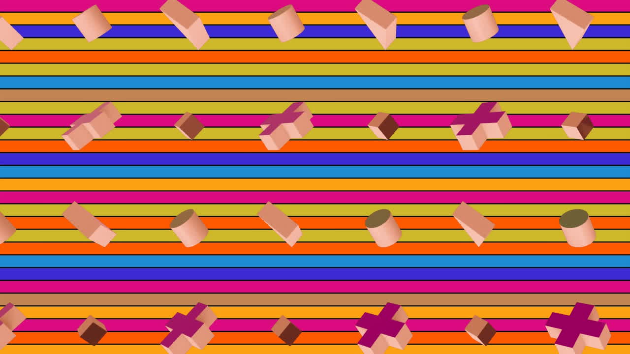 다채로운 배경으로 다른 모양의 애니메이션