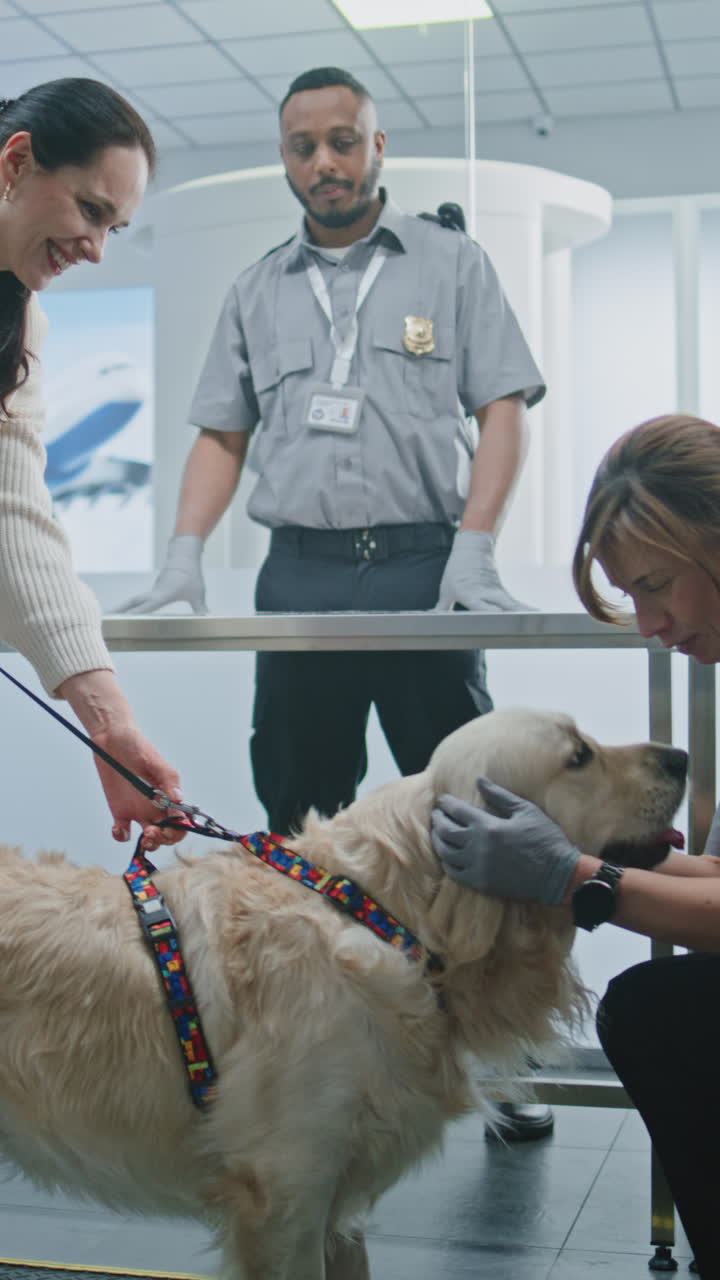 Airport Security Guard and Dog
