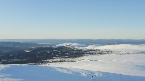 Ski-in-winter-season,-mountains-and-ski-touring