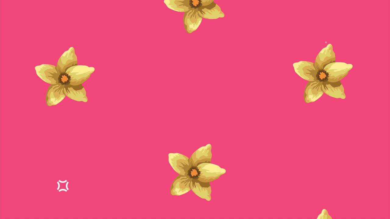 patrón de flores exóticas amarillas