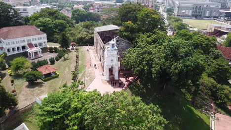 4k drone footage melaka st. paul church