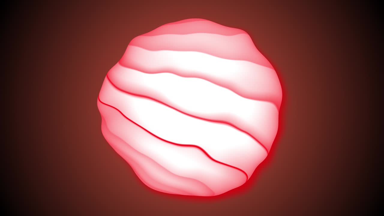 추상적인 줄무 구가 회전하는 애니메이션.