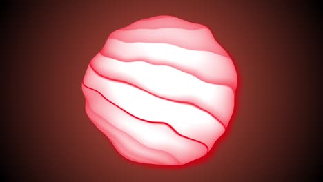 animación de giro de la esfera de rayas abstractas.