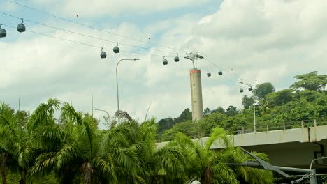 cable cars during the day in singapore