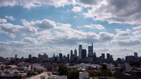 philadelphia city cloudy time lapse 4k