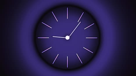 modern purple wall clock