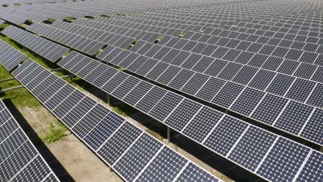 solar panels generating clean electricity to power nearby city