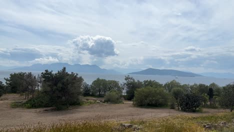 temple of aphaia in aegina, greece during the day in 4k