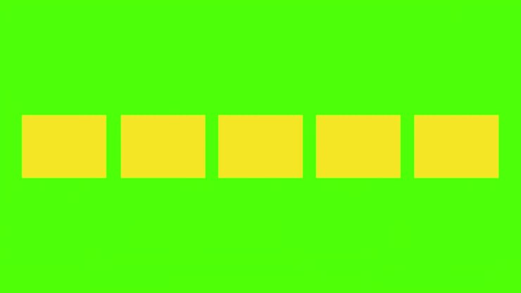 Abstract Yellow Rectangles and Bar Transition on Green Screen