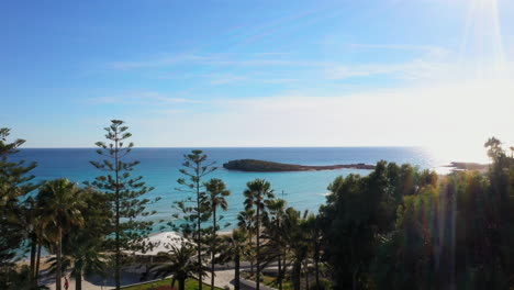 Aerial-view-of-a-beautiful-beach