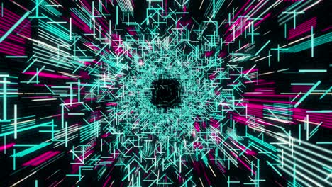 abstract neon tunnel