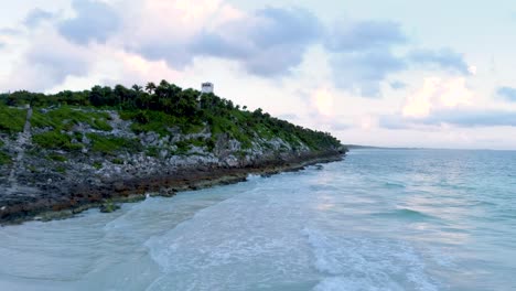 tulum mexico, mar caribe, playa, atardecer, vista aerea