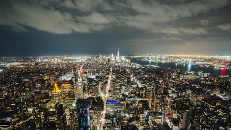 Manhattan-New-York---Night-Video-Aerial-Video-Timelapse-Wide-Lens-4k-Shot