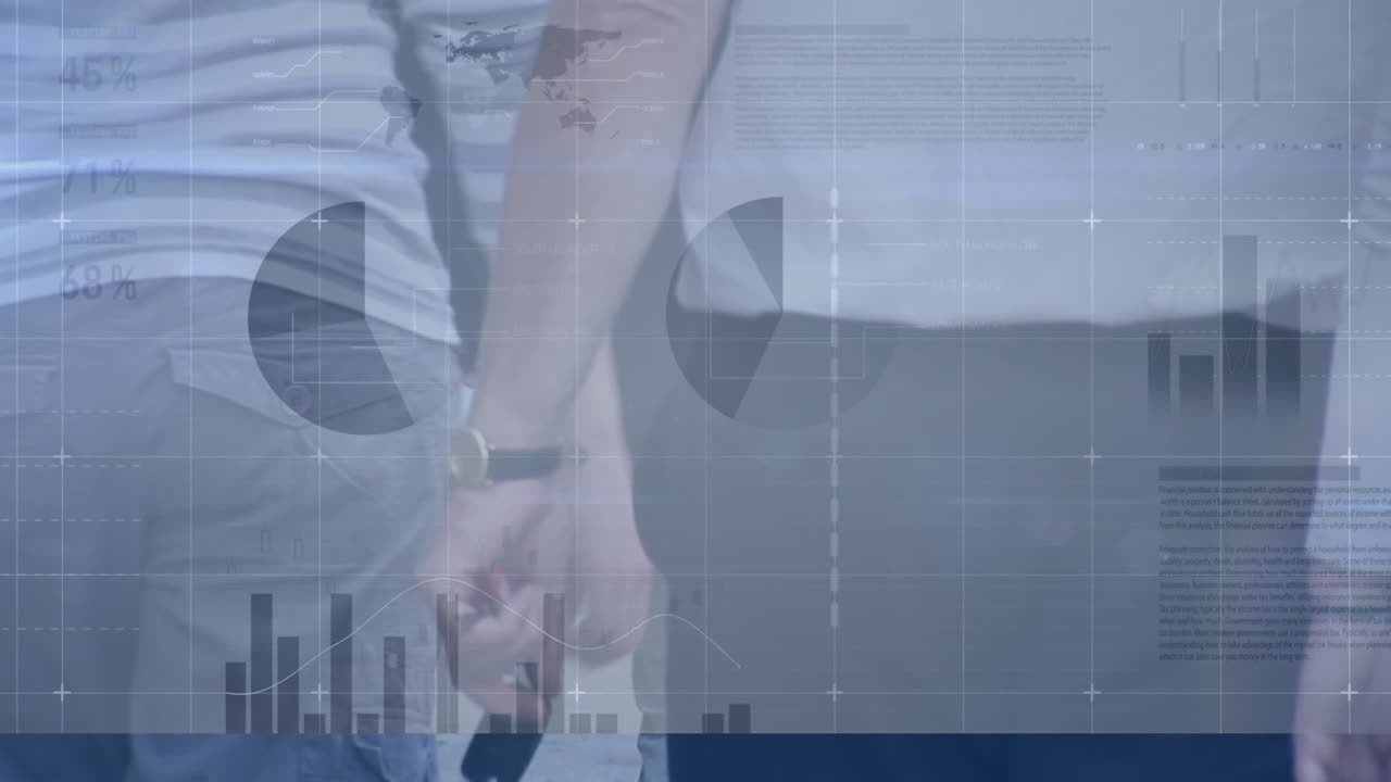 거리를  ⁇ 고 있는 다양한 사람들을 대상으로 금융 데이터 처리의 애니메이션