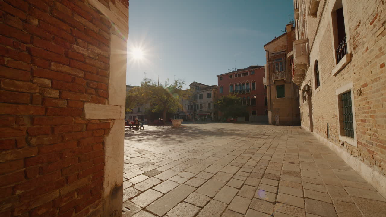 Venice Alleyway with Sunlight