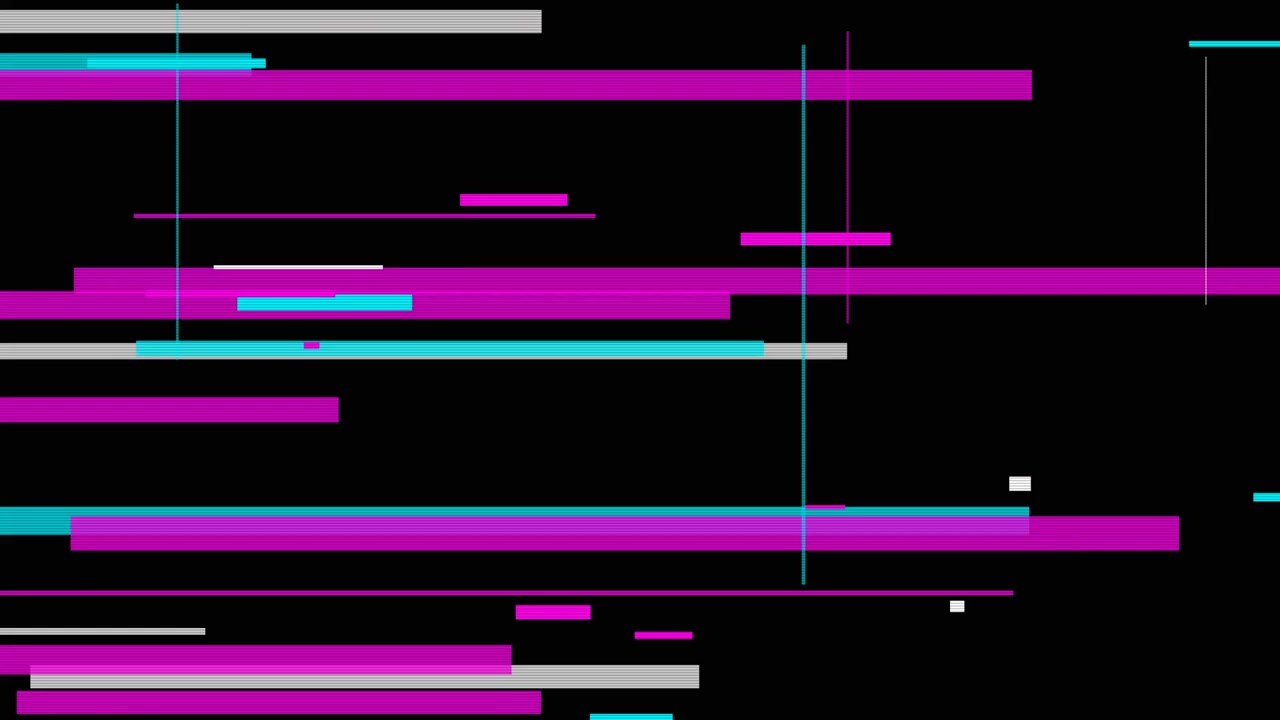 Efecto de glitch digital abstracto con líneas geométricas en movimiento