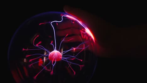 the energy inside the plasma ball sticking on the hands outside in estonia