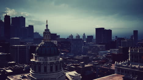 aerial view of a city skyline