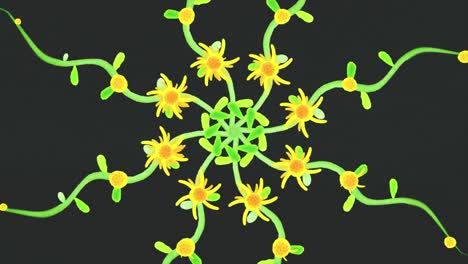 symmetrical floral mandala pattern