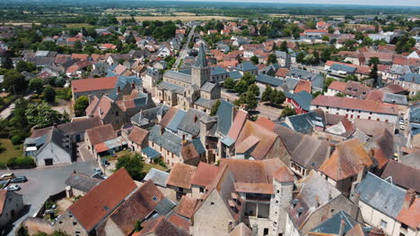 aerial view of a charming french village