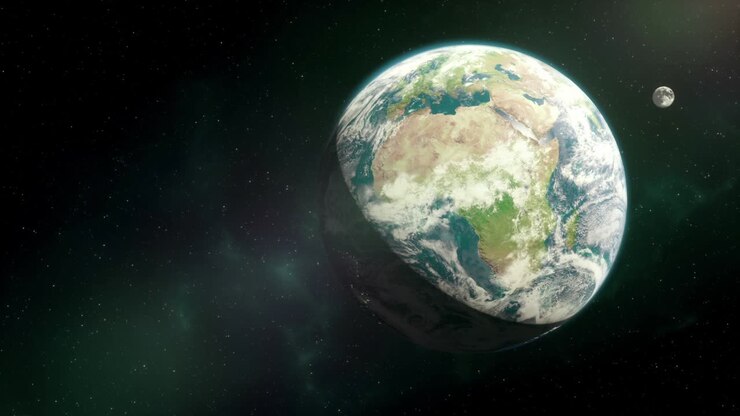De atmosfeer van planeet Aarde binnengaan