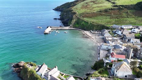 gorran haven, cornualles, reino unido drone, desde el aire
